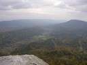 View of farmland and forests from a lookout point along the Appalachian Trail in Virginia